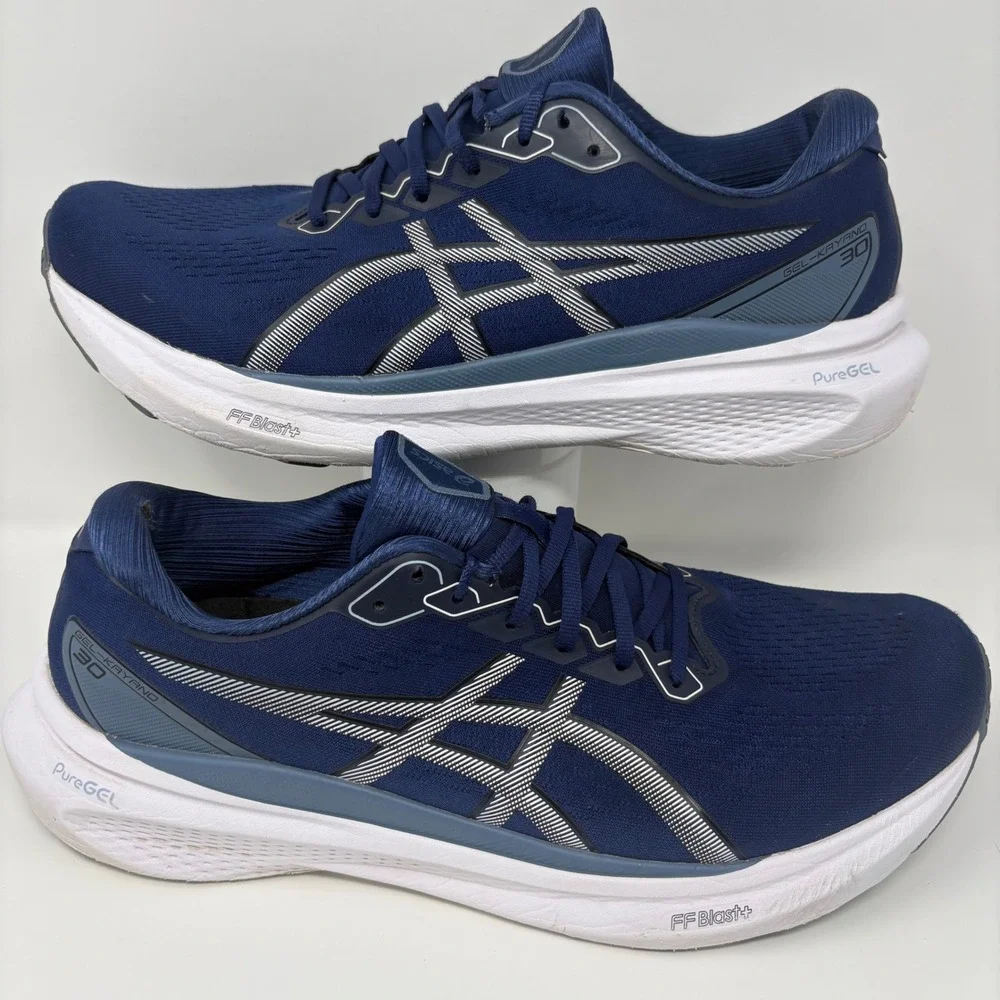 ASICS GEL-Kayano 30 Men's Size 12.5 Navy Blue Running Shoes (1011B548)